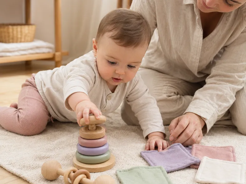 Activities for Babies 6-12 Months, play that supports development illustration