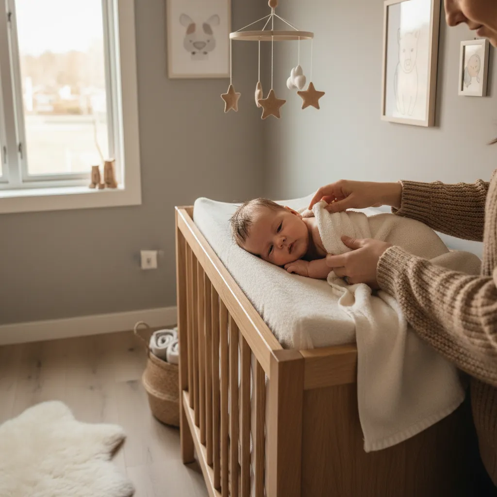Caring parent with child in a calm atmosphere