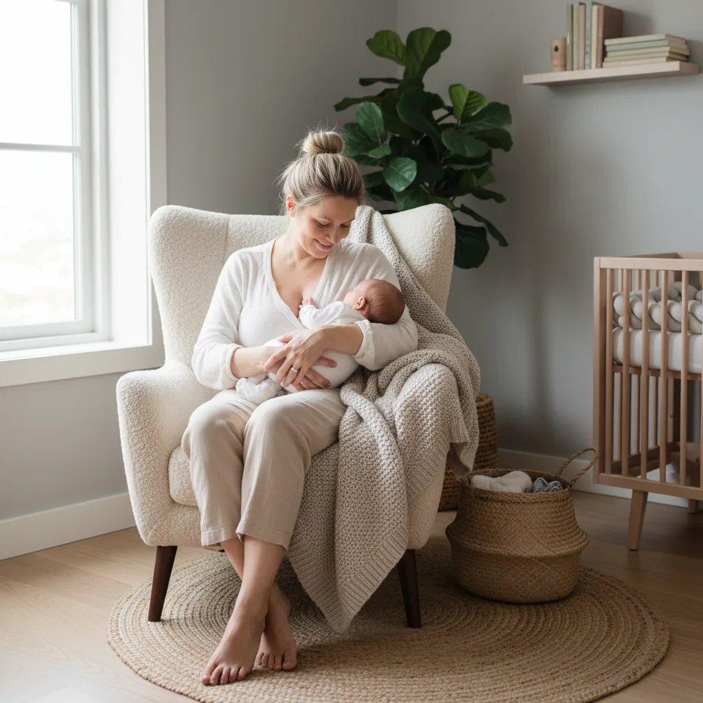 Pregnancy health notes beside a calm prenatal care scene