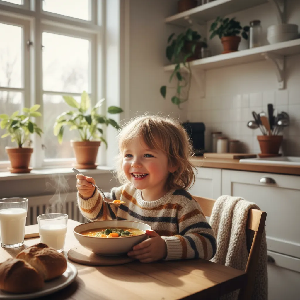 Caring parent with child in a calm atmosphere