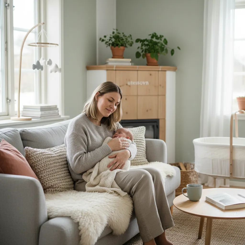 Caring parent with child in a calm atmosphere