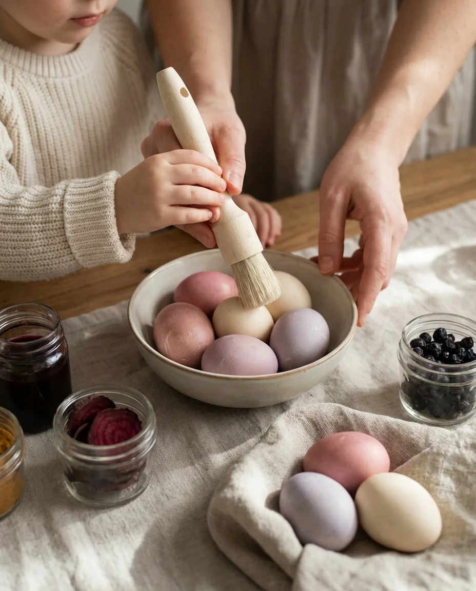 Painting Easter Eggs with Babies and Toddlers: Natural Dyes and Safe Techniques illustration