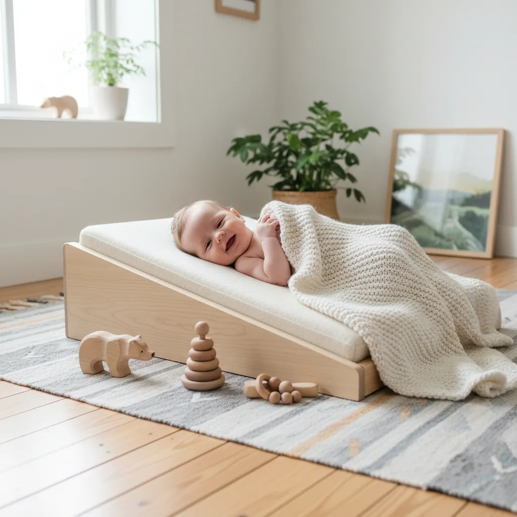 Parent caring for baby in a warm home