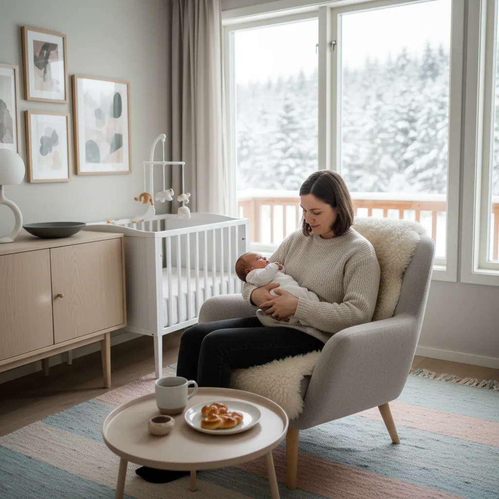 Parent caring for a child in a warm home