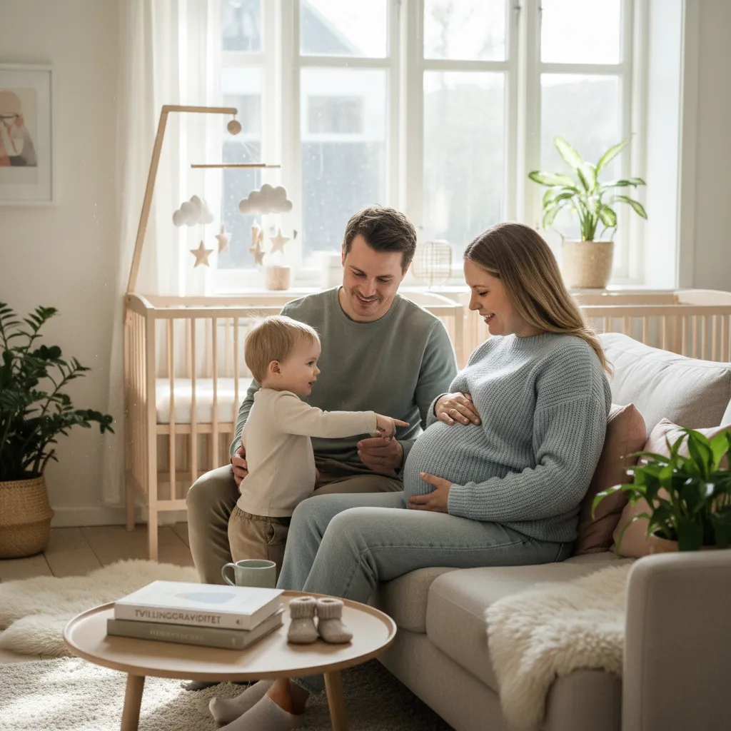 Pregnant woman in a bright home