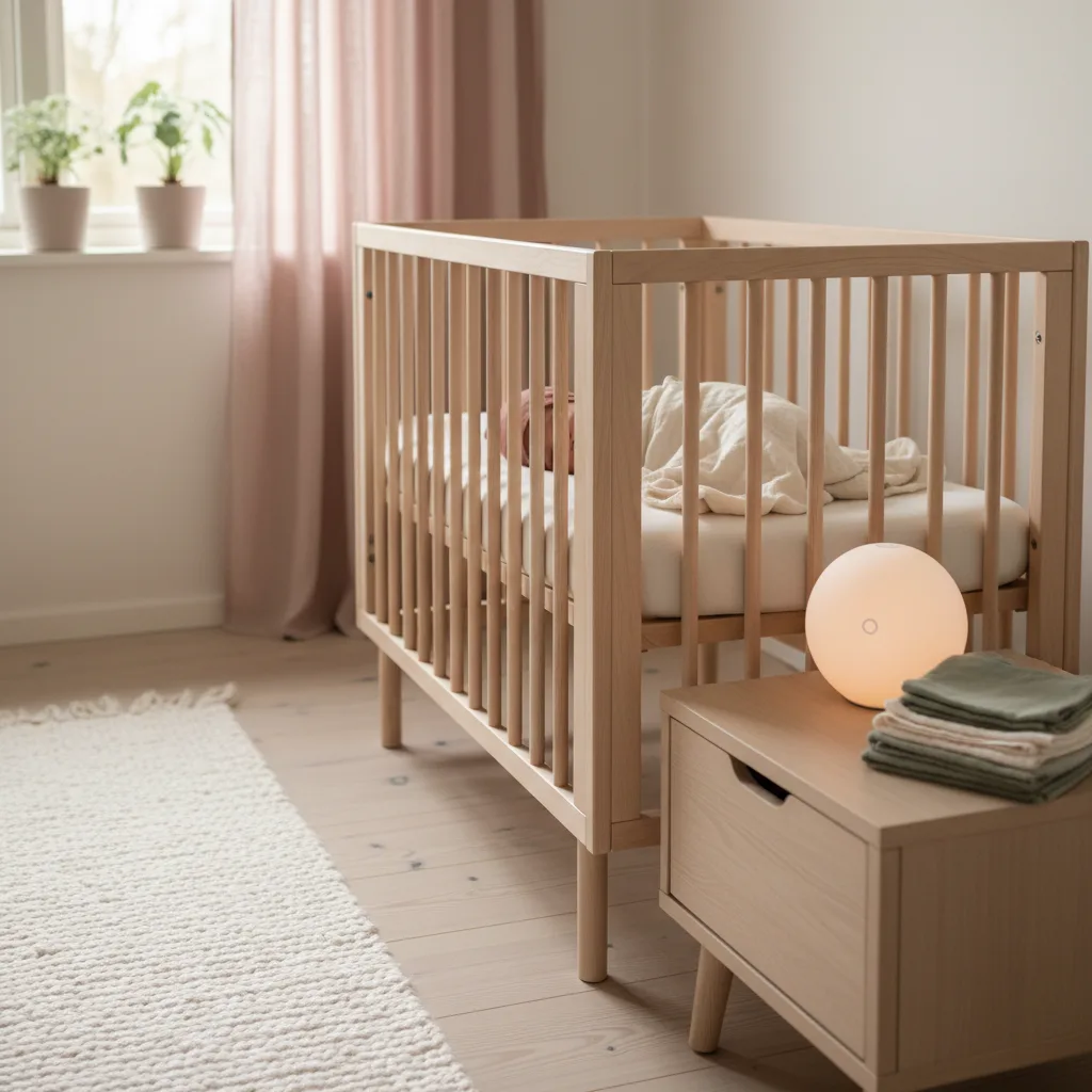 Parent and baby in a calm bedtime routine